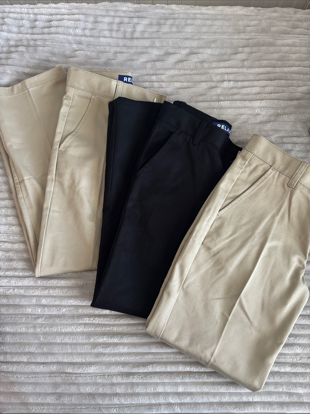 French Toast Toddler/Youth School Pants - Black and Khaki
